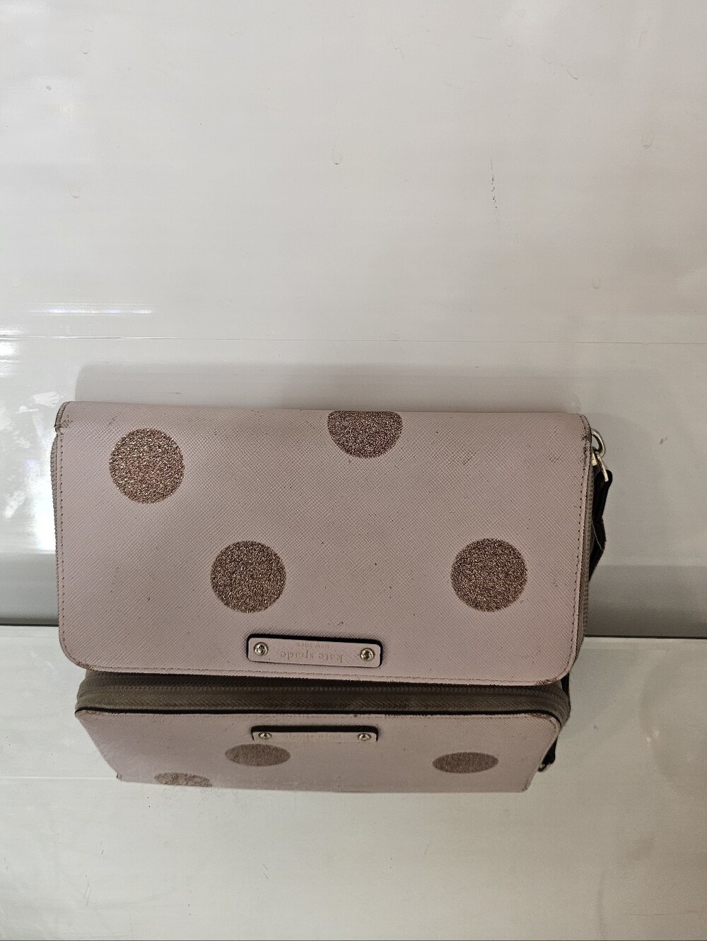 Kate Spade Pink Polka Dot Crossbody Bag